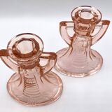 2 Luxval candlesticks • Victoria model • Val Saint Lambert • 1935