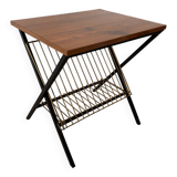 Table pour platine vinyles à armature métallique et plateau en Formica