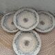 4 old English soup plates