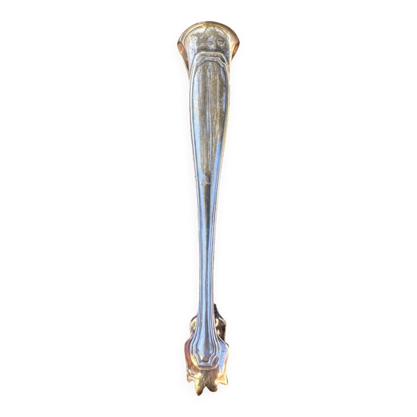 Pince à sucre vintage en métal argenté par Gundart – Décor à filets