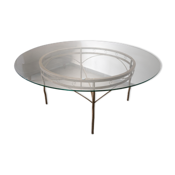 Table ronde en verre