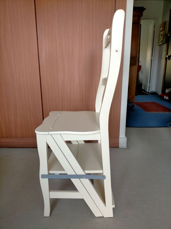 Chaise escabeau vintage