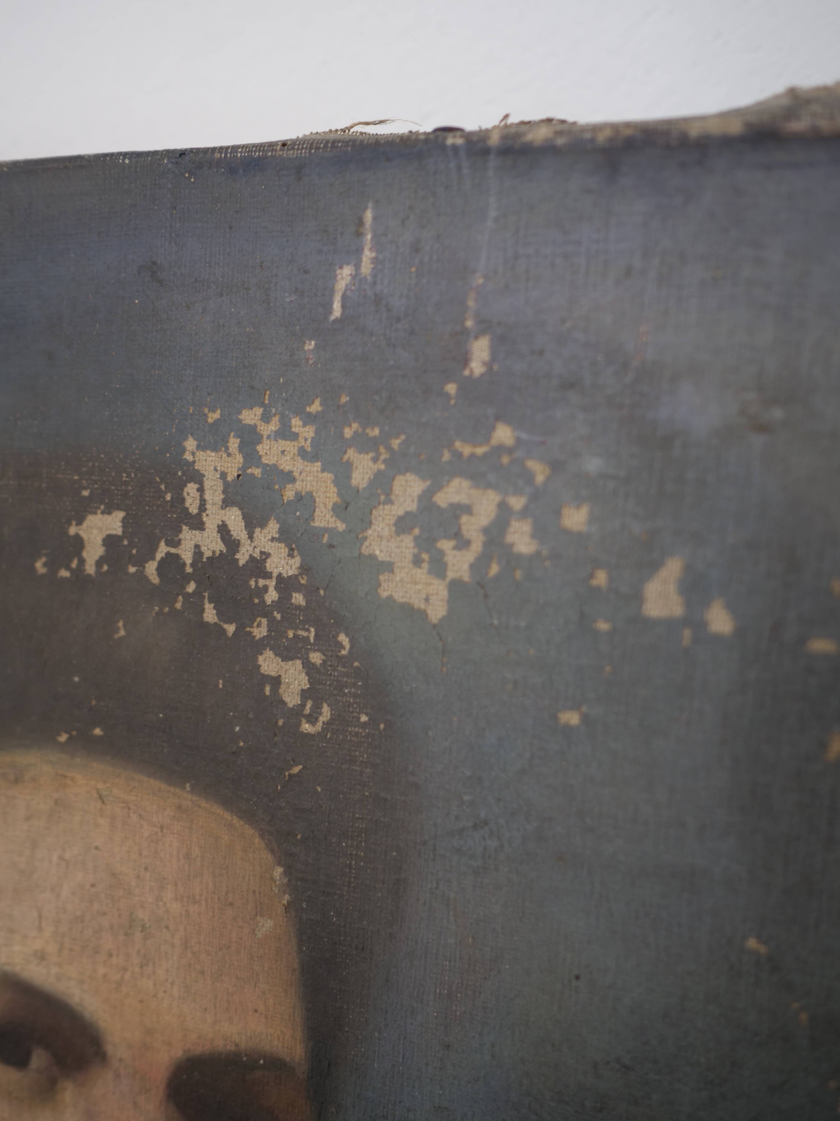 Portrait Oil on canvas Modern spirit signed Magisson 1930