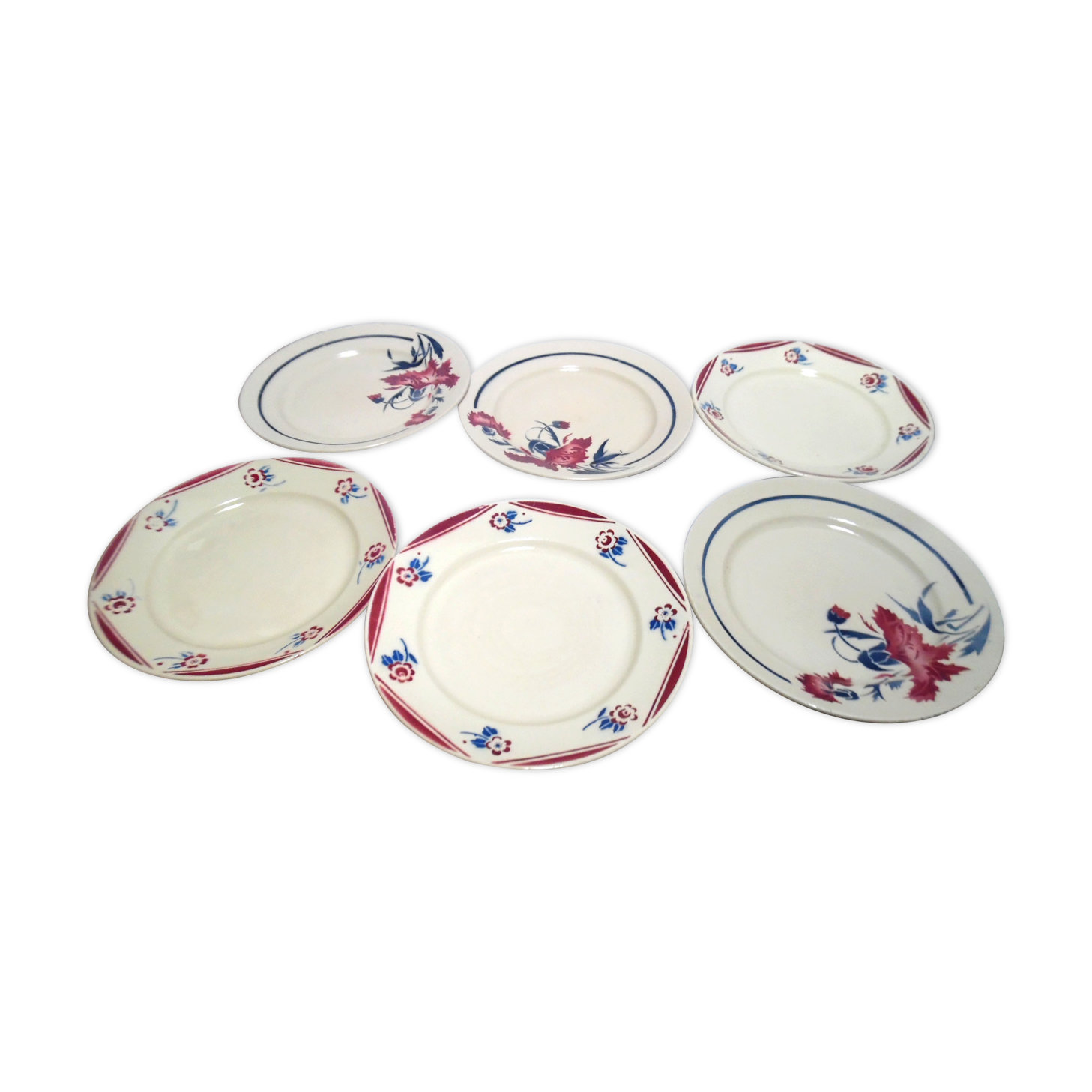 Six plates flat Luneville mismatched