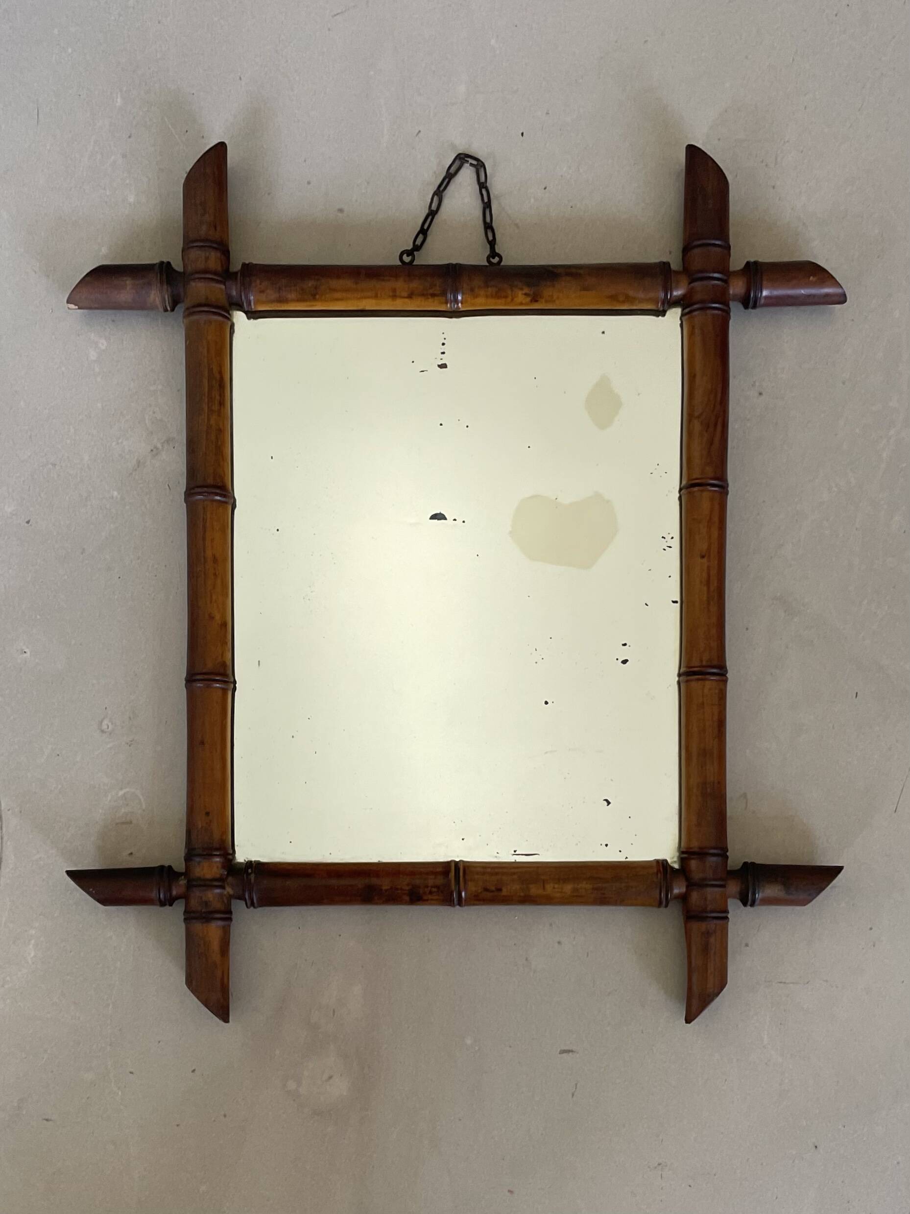 Old wooden mirror