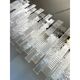 Contemporary Italian Rectangular Strip “Listelli” Murano Glass Chandelier b