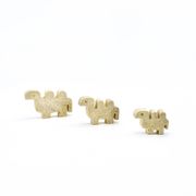 Family of 3 camels in travertine by Fratelli Mannelli