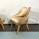 Italian Mid-Century bedroom chairs from 50s. Set of two