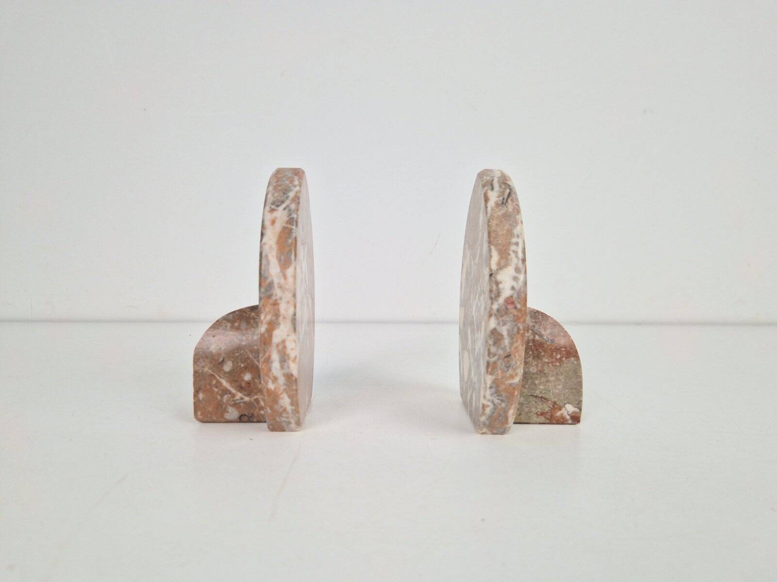 Vintage Art Deco Marble Bookends, France, 1930s, Set of 2