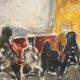 Original Danish Oil on Canvas“Figurative Composition” by Max Bilde