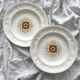 2 ivory “Pont aux Choux” soup plates, Gien earthenware