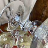 Six glass champagne or dessert glasses, Seca