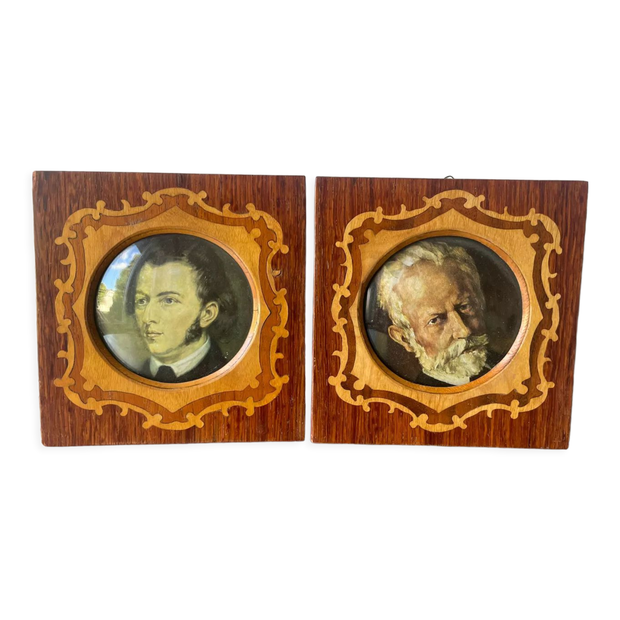 Pair of wooden picture frames