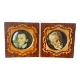 Pair of wooden picture frames