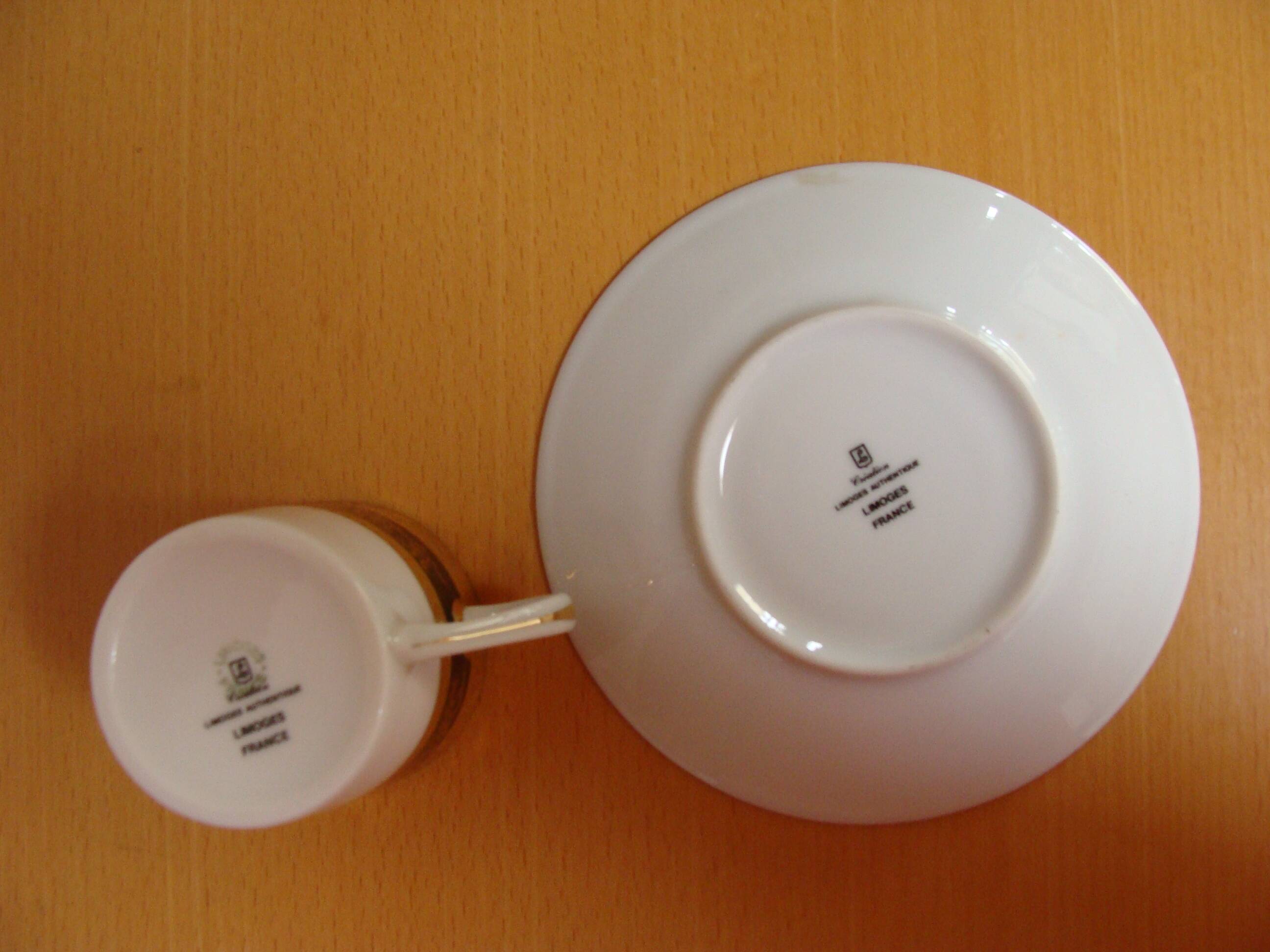 Limoges / Napoleon III cup and saucer