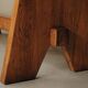 Brutalist dining table in solid oak, France, circa 1980.