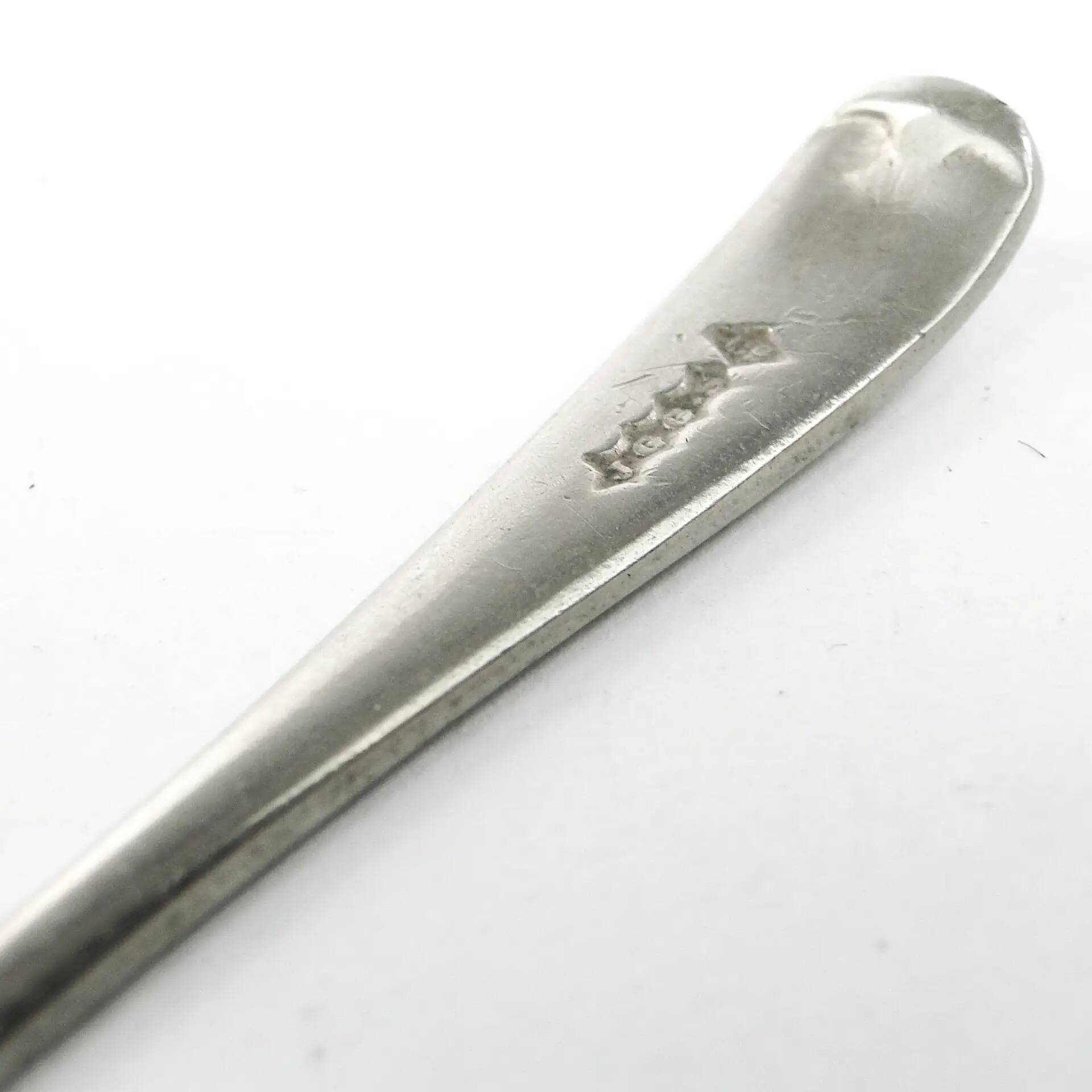 Scandinavian salt spoon, silver-plated brass, Sweden, 1930s