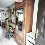 Bonnetière avec miroir