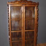 19th century walnut display case