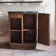 Art Deco nightstand, bedside table in wood and black marble, side table