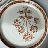 Assiettes plates grès ancien