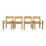 Trybo series pine dining chairs (4) by Edvin Helseth for Stange Bruk, Norway 1960s