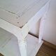 Console table in wood and white rattan
