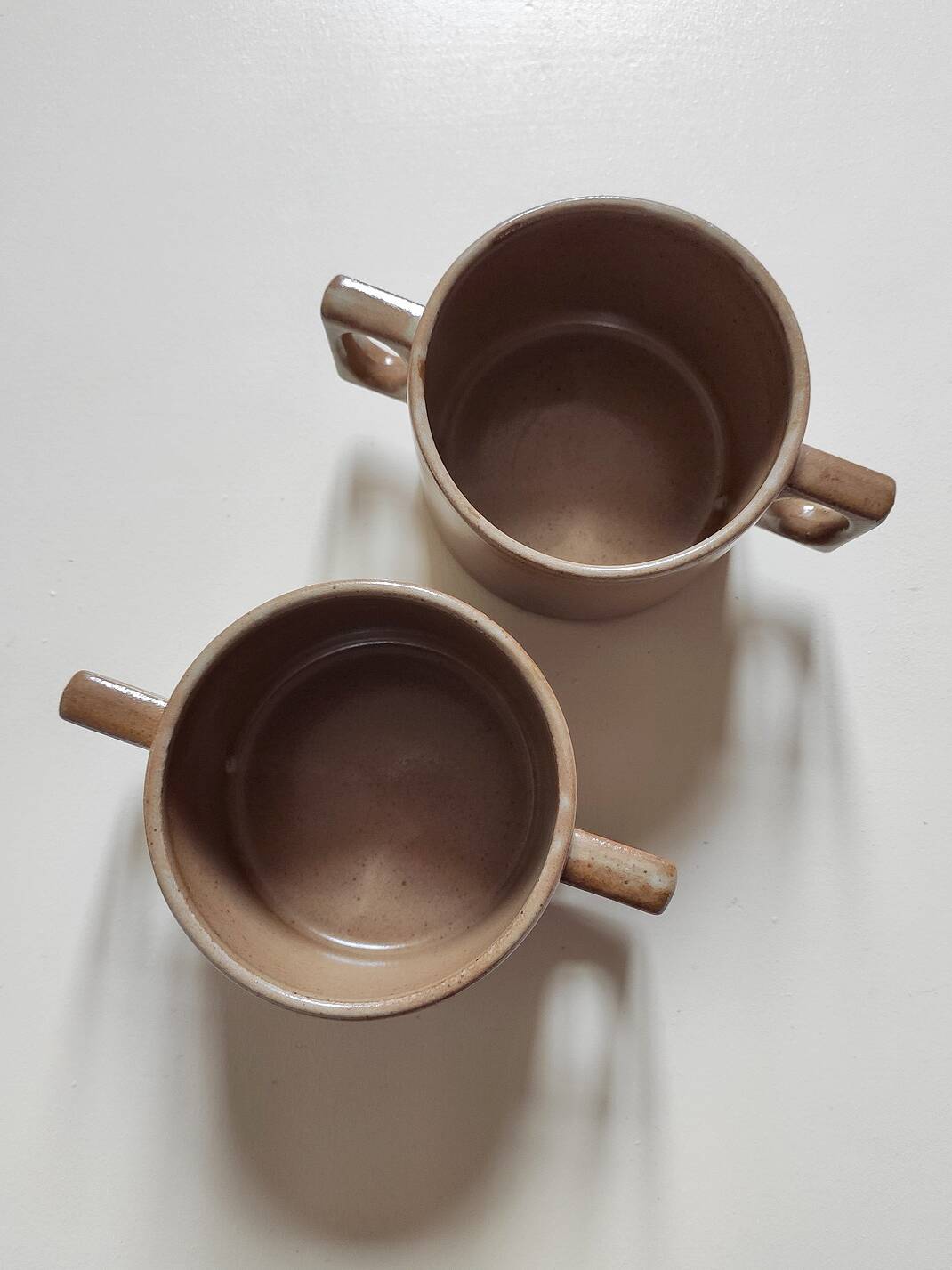 Brenne grand feu stoneware mug/bowl duo