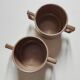 Duo de mugs/bols grès de grand feu Brenne