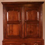 18th century oak linen press