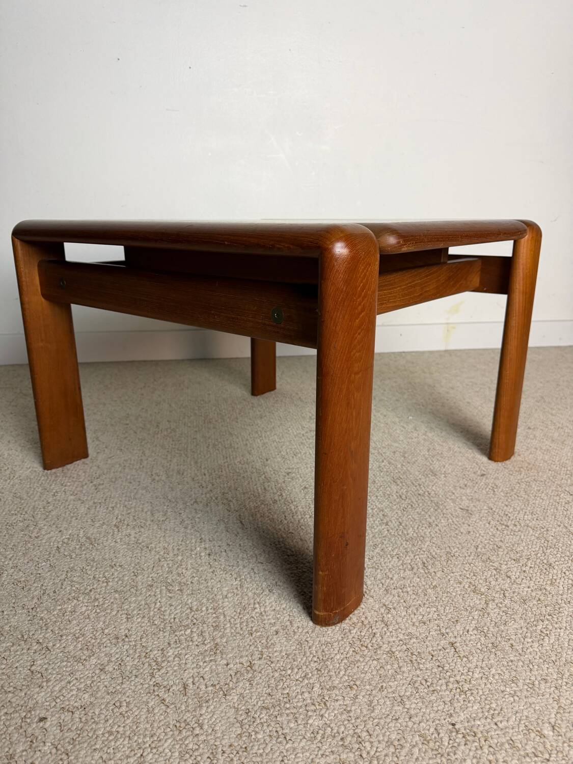 Square wooden coffee table