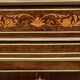 Elegant Napoleon III style commode. Marquetry in precious wood. Gilded bronze, marble top.