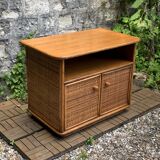 Oak rattan and woven wicker furniture 1980