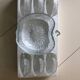 Saladier et 6 ramequins pomme en verre cisele Vintage