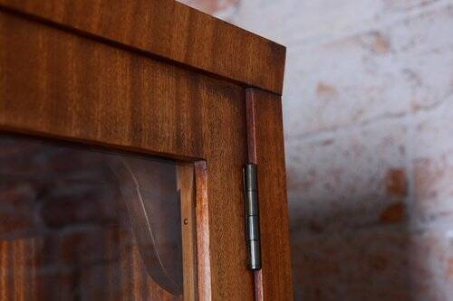 Czech Art Deco Display Cabinet in Mahogany and Glass, 1930s