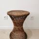 Diabolo tamtam stool in vintage buri rattan