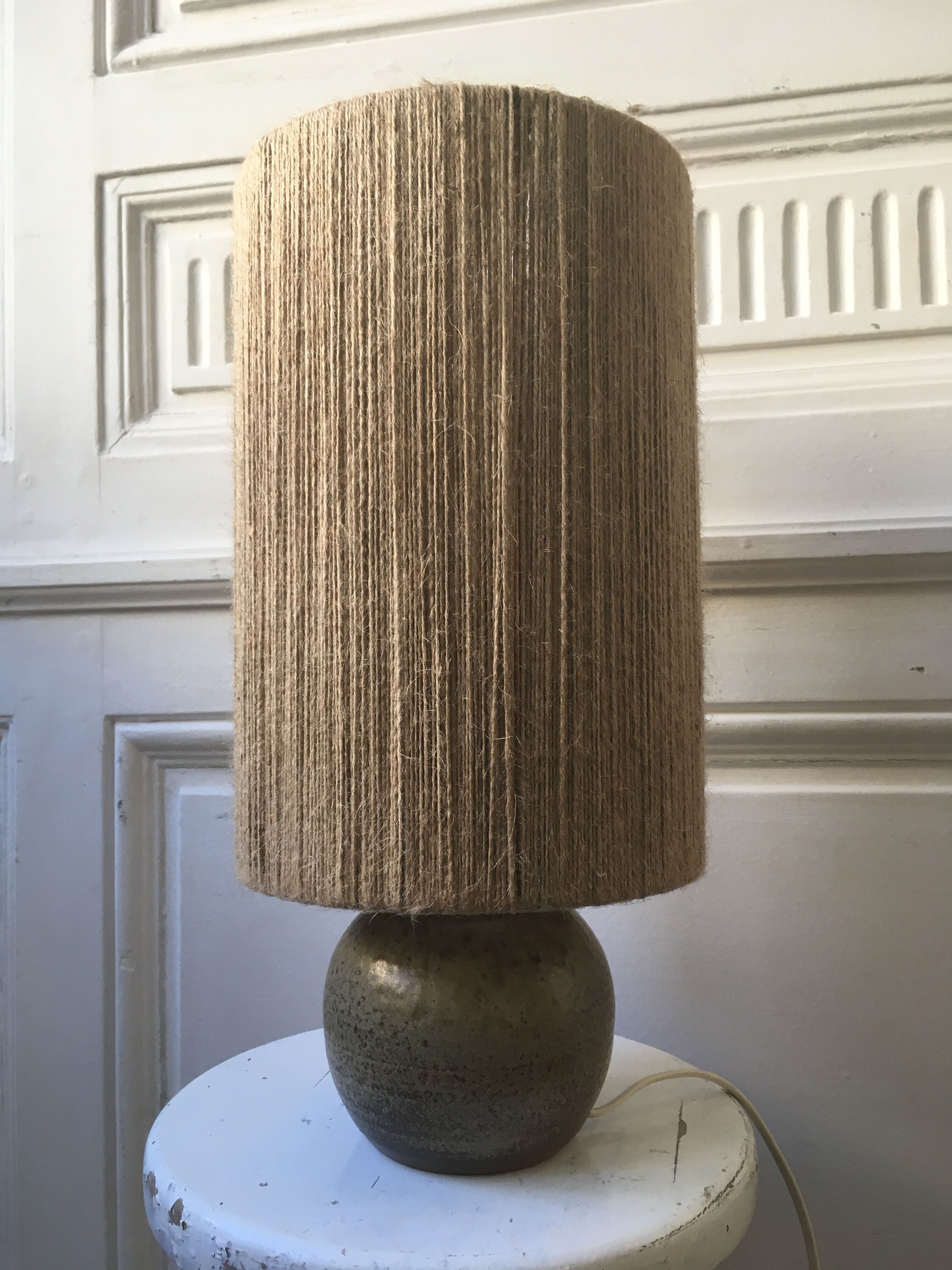 Vintage lampshade day handmade hemp