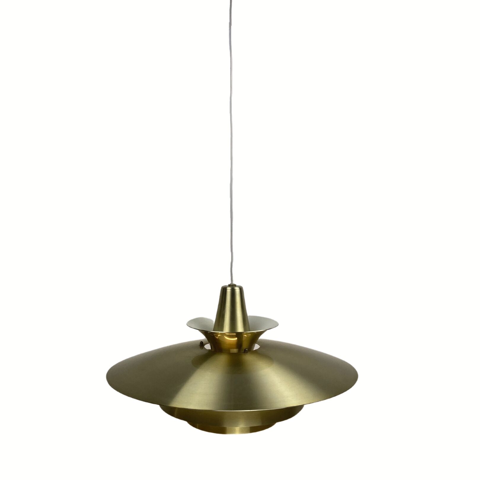 Danish scandinavian brass UFO pendant, 1970s