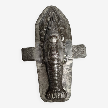 Old chocolate mold in the shape of a crayfish, 28 cm