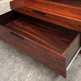 Scandinavian library in rosewood designed by Ib Kofod Larsen.