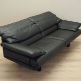 Canapé en cuir Alanda, design italien, années 1980, fabricant : B&B Italia, desig