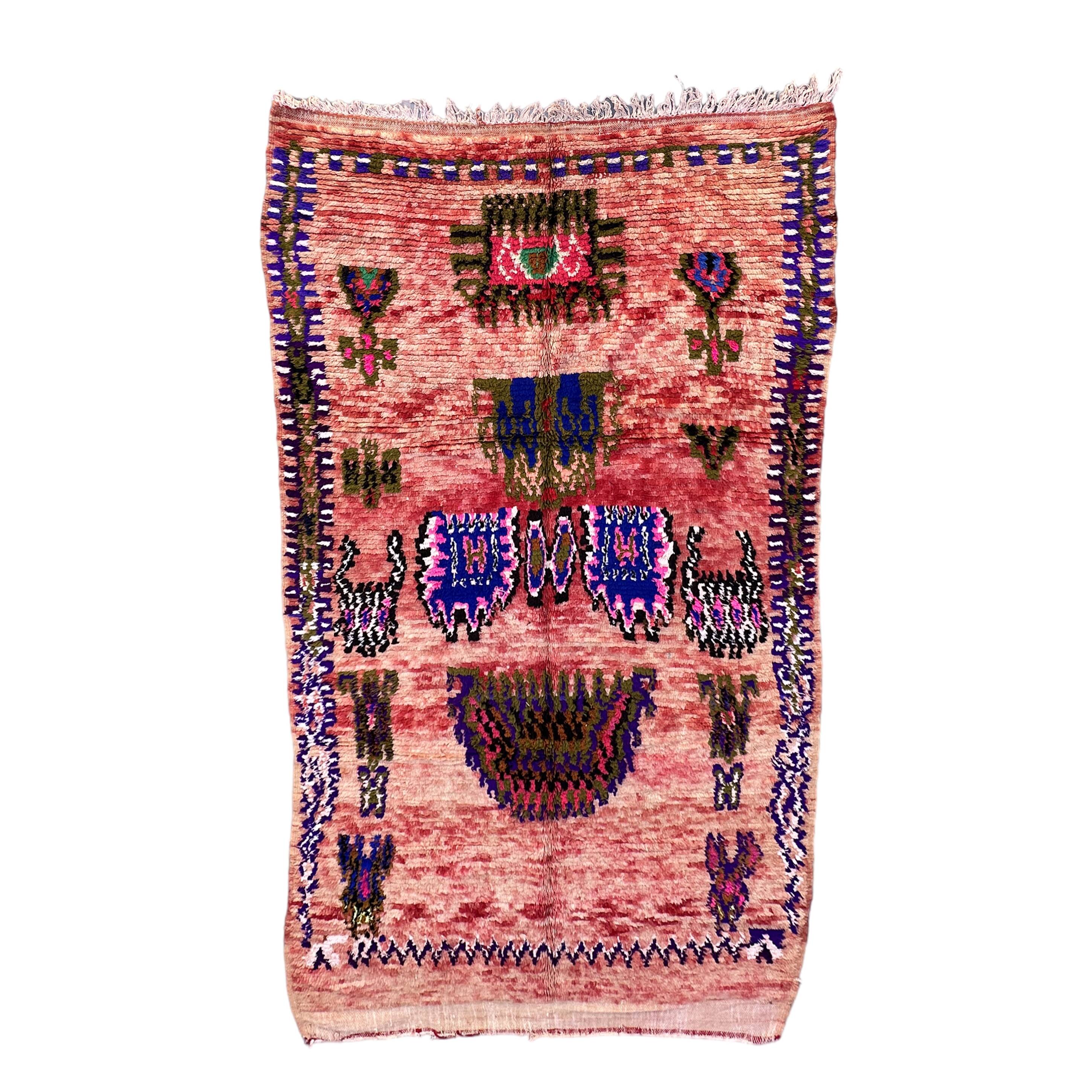 Colorful boujad Moroccan rug - 288 x 166 cm