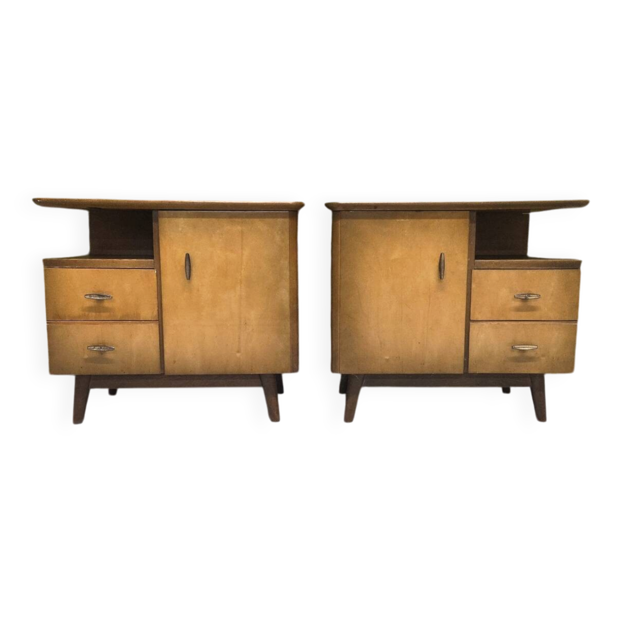 Pair of vintage bedside tables from the 1960s.