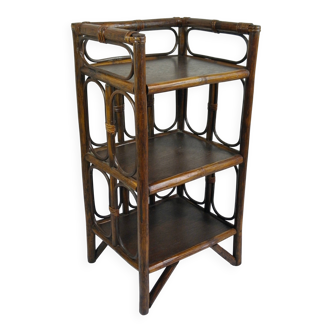 ETAGERE en ROTIN années 70