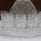 Bavarian liqueur decanter, six glasses and tray