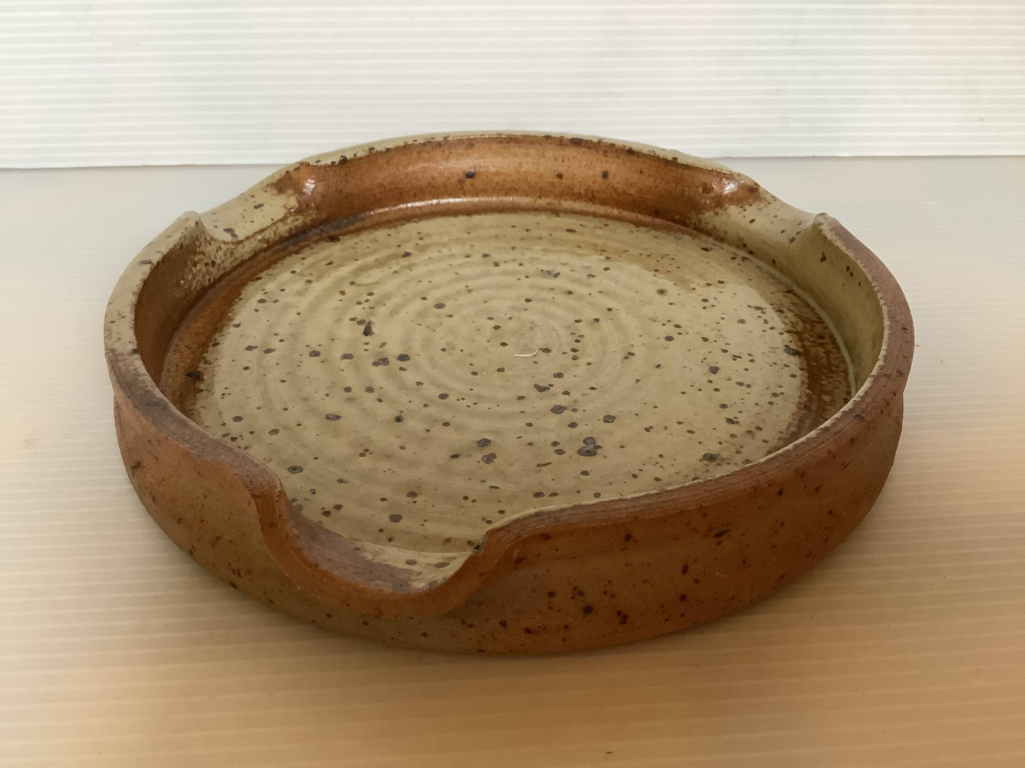 Speckled ceramic ashtray tray