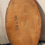 Art Deco beveled oval mirror