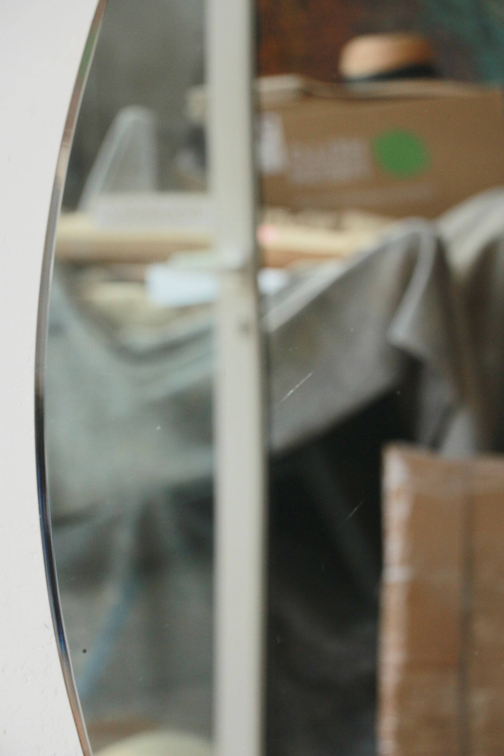 Oval beveled teak mirror - 1960 - 15.02.24.05