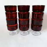 12 glasses, Luminarc Ruby red. Vintage