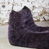 Chauffeuse 1 place Togo aubergine par Michel Ducaroy pour Ligne Roset